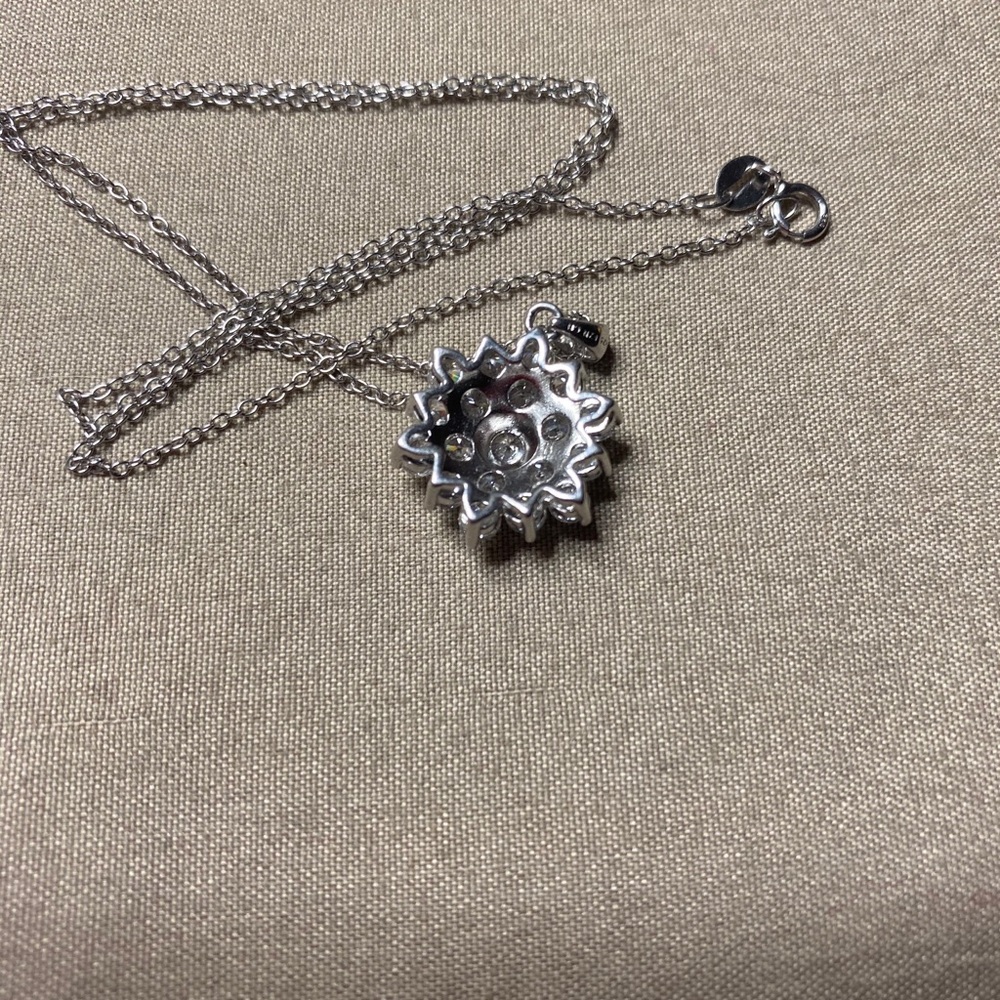 Sterling Silver Necklace and CZ - Picture 2 of 5